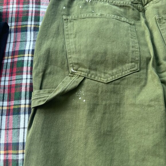 Veronica Beard Dylan Pain Splatter Green Jeans ( Size 29) - Picture 8 of 9